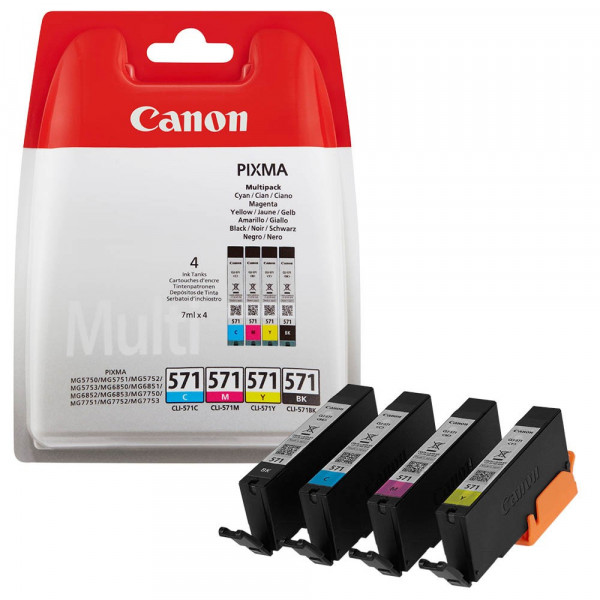 Canon CLI-571 / 0386C005 Tinten Multipack CMYK (4er Set)