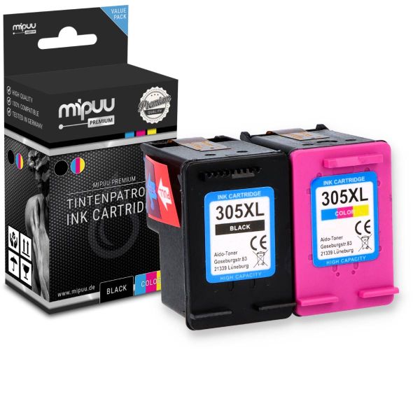 Mipuu Tinte ersetzt HP 305 XL / 6ZA94AE Multipack (1x Black / 1x Color)