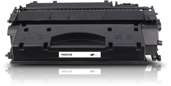 Frontalansicht des HP CE505X kompatiblen Toners in Schwarz