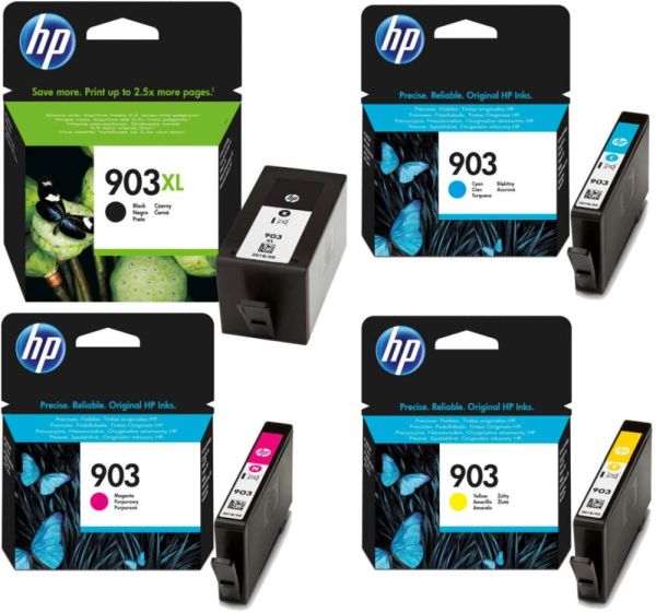 HP 903 XL BK / HP 903 CMY Tinten Multipack CMY (4er Set)