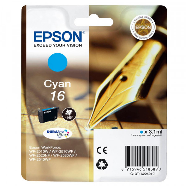 Epson 16 / C13T16224010 Tinte Cyan