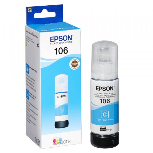 Epson 106 / C13T00R240 Nachfüll-Tinte Cyan 70 ml