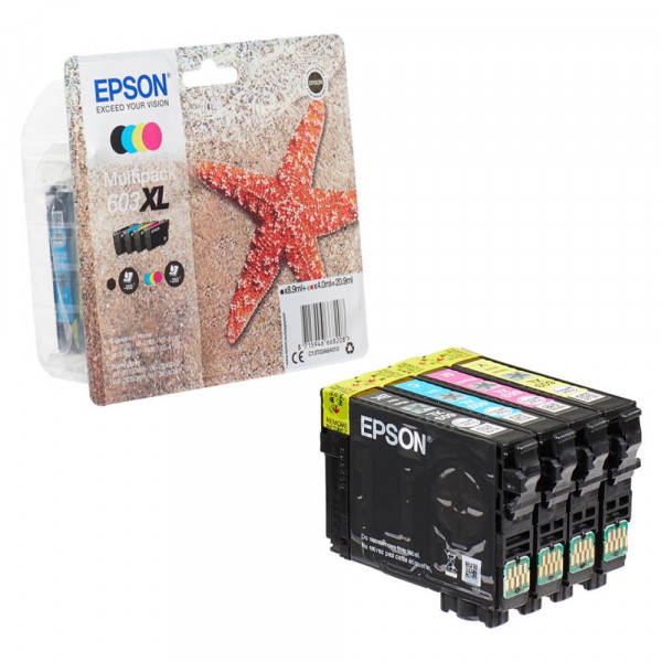 Epson 603 XL / C13T03A64010 Tinten Multipack CMYK (4er Set)