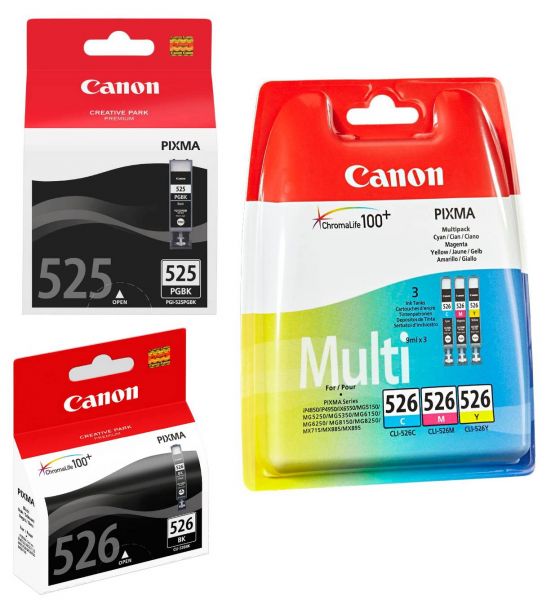 Canon PGI-525PGBK / CLI-526 Tinten Multipack CMYK (5er Set)