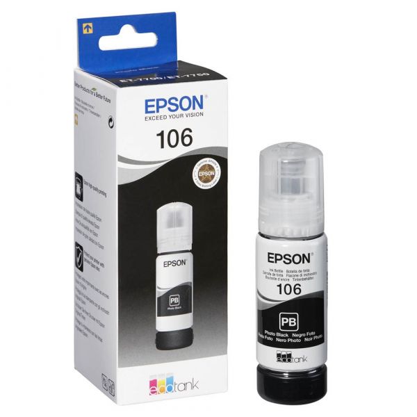 Epson 106 / C13T00R140 Nachfüll-Tinte Photo-Black 70 ml