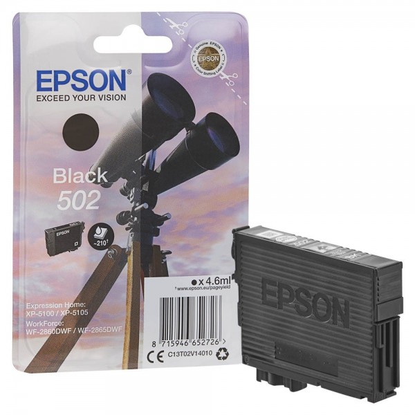 Epson 502 / C13T02V14010 Tinte Black