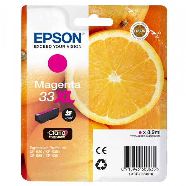 Epson 33 XL / C13T33634012 Tinte Magenta