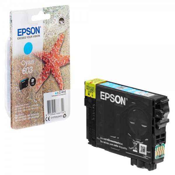 Epson 603 / C13T03U24010 Tinte Cyan